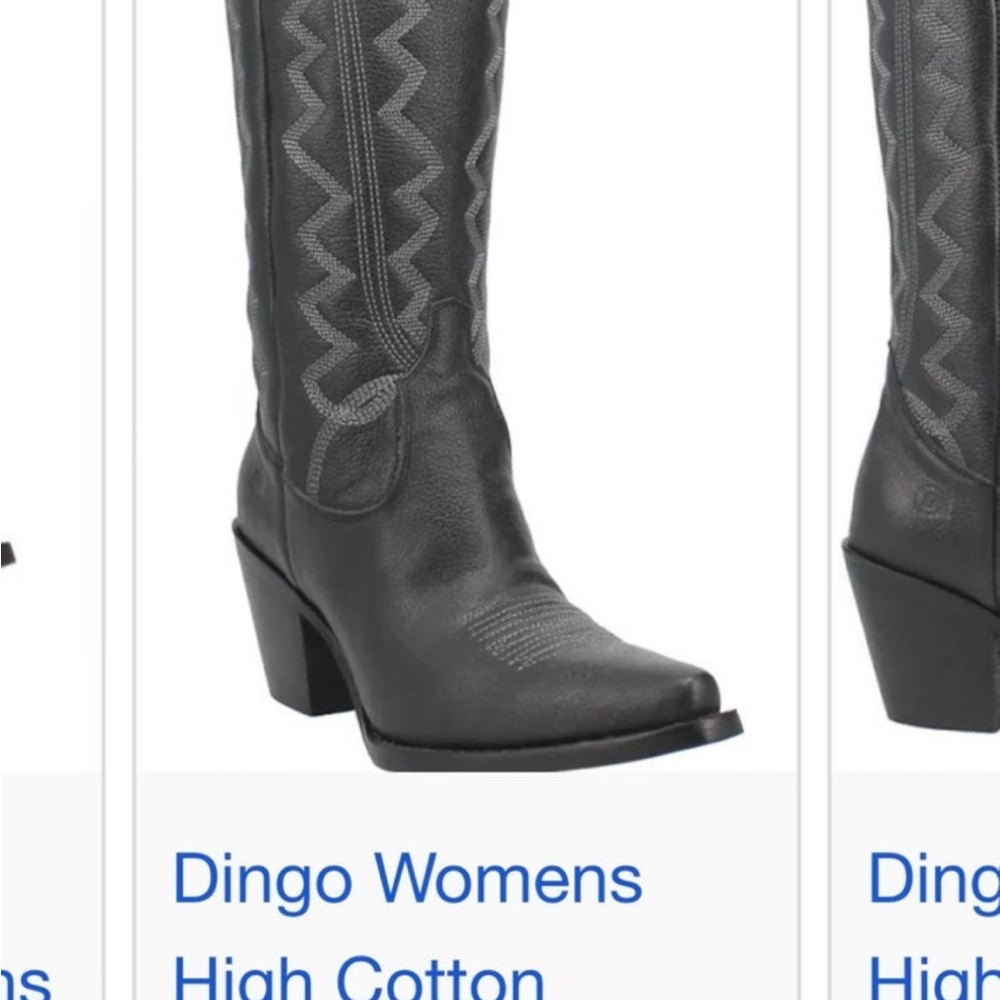 Dingo Women's High Cotton Black Boots
